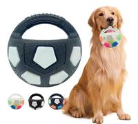 HYPYXUS The Mellow Dog Calming Ball with Handle, Interactive Toss and Fetch Play for Training, Rubber Football Dog Chew Fetch Toy, Squeaky Floating Ball for Small Medium Large Dogs (1PcsC)