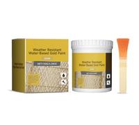 HYPYXUS Weather Resistant Water-based Gold Paint 150g, Water-Based Shiny Gold Leaf Paint, Waterproof Antique Acrylic Metallic Paints Paintings Crafts, Eco-Friendly, Easy to Apply (1Pcs)