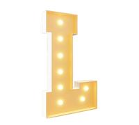 HYQFSAD DIY Marquee Letters LED Giant Light Up Letters Mosaic Marquee Letters Light for Birthday Wedding Party, Pre-cut Foam Board Set with LED Bulbs for New Year Anniversary(Letter L,70cm/2.3FT)