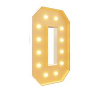 HYQFSAD DIY Marquee Letters LED Giant Light Up Letters Mosaic Marquee Letters Light for Birthday Wedding Party, Pre-cut Foam Board Set with LED Bulbs for New Year Anniversary(Letter O,70cm/2.3FT)
