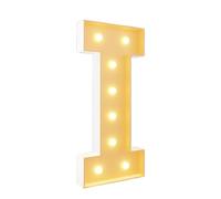 HYQFSAD DIY Marquee Letters LED Giant Light Up Letters Mosaic Marquee Letters Light for Birthday Wedding Party, Pre-cut Foam Board Set with LED Bulbs for New Year Anniversary(Letter I,70cm/2.3FT)