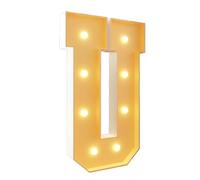 HYQFSAD DIY Marquee Letters LED Giant Light Up Letters Mosaic Marquee Letters Light for Birthday Wedding Party, Pre-cut Foam Board Set with LED Bulbs for New Year Anniversary(Letter U,120cm/4FT)