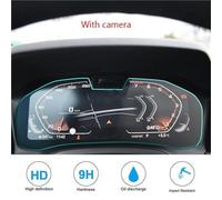 HYQHYX For BMW For G30 For G31 For Series 5 2020 Car Navigation Instrument Panel Membrane LCD Screen Decoration Tempered Glass Protective Film Car Navigation Screen Protector(With camera)