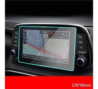 HYQHYX For Hyundai For Santa Fe 2018 2019 2020 8 Inch Car GPS Navigation Protective Film Tempered Glass Screen Protector Refit Anti-scratch Car Navigation Screen Protector(A)