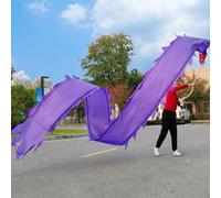 HYQING Dragon Poi DIY-able Solid Color Dance Dragon Ribbon, Sports Practice Dragon Poi Flinging Streamer for Juggling, Real-like Dragon Stage Prop with Storage Bag(Purple,10 m (33 ft))