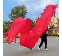 HYQING Dragon Poi DIY-able Solid Color Dance Dragon Ribbon, Sports Practice Dragon Poi Flinging Streamer for Juggling, Real-like Dragon Stage Prop with Storage Bag(Red,8 m (26 ft))