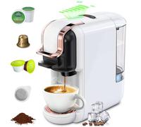 HYQNG 19 Bar Espresso Machine For Pods, Single Serve Coffee Maker,for Kcup*/nes*/dg*/espresso Powder, 1450w Fast Heat Coffee Machine(white)
