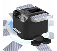 HYQNG Automatic Card Dealer & Shuffler 360° Rotating Card Dealing Machine with 4 Wireless Dealer Buttons, Rechargeable Card Shuffing Machine for UNO, Blackjack, Texas Hold'em black