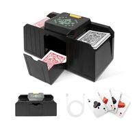 HYQNG Automatic Card Shuffler 2 Deck, Auto-sensing Electric Card Shuffler Machine with Low Noise Motor, Battery-Operated Electric UNO Card Shuffler for Uno Phase 10 Blackjack Texas Hold'em