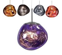 HYQNG Lava Pendant Light, Modern Lava Ball Drop Pendant Lighting, with 200cm Adjustable Lanyard, LED Irregular Glass Hanging Lamps, Ceiling Light for Home Coffee Shop Decor purple 15CM