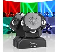 HYQNG Moving Head DJ Lights, 4 Head Rotating 16X10W RGBW LED Stage Lights, 0%-100% Smooth Dimming Strobe Lights Sound Activated and DMX 512 Controlled for Parties Disco Wedding
