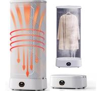 HYQNG Portable Dryer Electric Clothes Dryer, Automatic Ironing Machine,Portable Steam Drying Smart Machine, Ironing Clothes Folding Wrinkle Removal Machine, Foldable