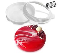 HYQO 7.5" Round Silicone Cake Mold - 3D Silicone Cake Molds for Baking Cheesecakes, Mousses & Biscuits - Flexible & Non-Stick Design for Easy Release