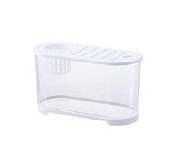 HYQOUKLR Aquarium Desktop Aquarium with White Breathable Multifunctional Lid HD Transparent Small Acrylic Aquarium Goldfish Aquarium Small Fish Breeding Tanks Fish Bowl(32cm*14.4cm*16cm)