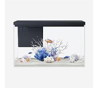 HYQOUKLR Aquarium Fish Tank with Light and Pump Circulation Filtration System Square Transparent Glass Aquarium Home Ecological Tank Fish Bowl