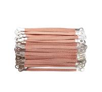 HYQOUKLR Bridge Ground Lead Flexible, Braided Copper Ground Straps 10 pcs 2.5/4/6 Square 200-300 mm 8 mm Hole CCA(250mm 4 Square)