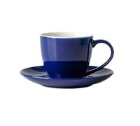HYQOUKLR China Cup and Saucer,Coffee Cup Teacup, Simple Colored Glaze Flower Tea Mug Ceramic Hand Brewed Coffee Cup and Saucer Gift Box Set(5)