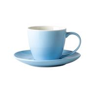 HYQOUKLR China Cup and Saucer,Coffee Cup Teacup, Simple Colored Glaze Flower Tea Mug Ceramic Hand Brewed Coffee Cup and Saucer Gift Box Set(1)