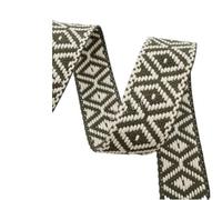 HYQOUKLR Heavy Duty Webbing,Flat Webbing Straps, Jacquard Cotton Webbing 38mm Multicolor 5 meters(Rd825-dark Green)