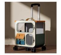 HYQOUKLR pet Luggage, Pet Carrier with Telescopic Handle, Pet Carrier Backpack with Wheels, Pet Trolley Case for Travel Camping Hiking for Traveling Outdoor