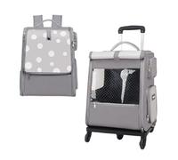 HYQOUKLR pet Luggage, Pet Trolley Case, Pet Trolley Bag, Oxford Cloth Cat Backpack, Breathable Portable Pet Trolley Case for Travel Outdoor for Traveling Outdoor(Grey A)