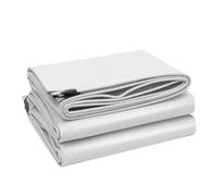 HYQOUKLR Tarp Weatherproof Sheet， Heavy Duty White Tarp Sheet Ground Cover for Outdoor Furniture Caravan Car, Multi-Purpose Canopy Tent(1x1.5m)