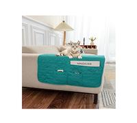 HYRAM Sofa Armrest Organizer with 6 Pockets Armchair Organiser Soft Anti-slip Armchair Storage Bag Bedside Pocket for Phone Magazine Books,Space Saver Bag (50×90CM/19.7×35in,Green)
