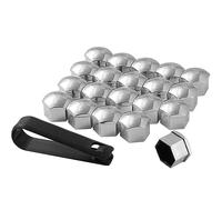 HYRAM Wheel Nut Caps Bolt Covers for MG HS/HS PHEV SUV, Hexagonal Tire Nut Cover With Removal Tool Set for Auto Decorate Accessories-20pcs,B/Silver-A/17mm