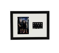 Hyrox Patch & Photo Display Frame | A4 | Frame Wooden Frame | Handmade in UK | Race Day Keepsake Gift | (Dark Grey Frame)