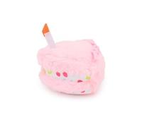 HYRSXN Cake Dog Toy Plush Birthday Cake Play Interactive Chew Squeaky Soft Cupcake Pet Toy No Stuffing Teeth Cleaning(B Style pink)