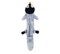 HYRSXN Dog Toy Crinkle Skinny No Stuffing Squeaky Plush Toy For Dog Puppy Pet Chew Supplies Raccoon Squirrel Cow Penguin Lion(Penguin)