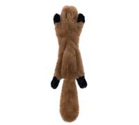 HYRSXN Dog Toy Crinkle Skinny No Stuffing Squeaky Plush Toy For Dog Puppy Pet Chew Supplies Raccoon Squirrel Cow Penguin Lion(Squirrel)