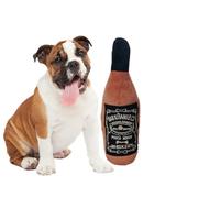 HYRSXN Pet Dog Toys Durable Plush Wine Bottle Squeaky Toys For Dog Gift Plush Perfume Dog Toys Teeth Cleaning No Stuffing(6)