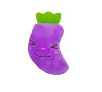 HYRSXN Plush Fruit Shape Dog Squeak Toy For Small Medium Dogs Cleaning Teeth Chew Toys Puppy Poodle Mascotas Supplies(Purple Eggplant)