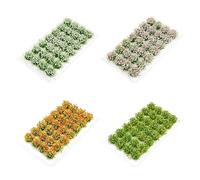 HYRTEFBN 9mm Flower/Grass Cluster Model Kits Garden Diorama Accessories(3)