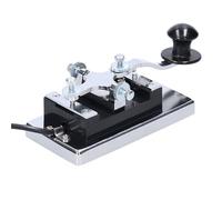 HYRTEFBN K4 Heavy Electric Telegraph Key Short Waves Code Key DIY Telegraphing Key(3.5mm plug)