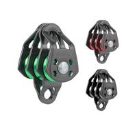 HYRTEFBN Labor-Saving Pulley Blocks,Ferry Rock Climbing, Lifting Ropeway Transportation Equipment,P438(Black)