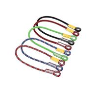 HYRTEFBN Rock Climbing Lanyard 10.5mm Static Rope 20KN Protective Eye-to-eye Pre-Sewn Cord Loop Sling(Black-150cm)