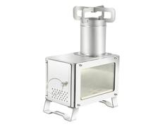 HYRTEFBN Wood Burning Stove Stainless Steel Compact Portable Solo Tent Cooking Firewood Stove Outdoor Camping Heater