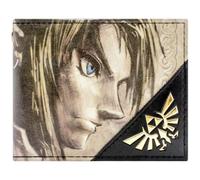 Hyrule Zelda Twilight Princess Retro Box Art Wolf Link Beast Wallet Bi-Fold ID & Card Holder, Gold