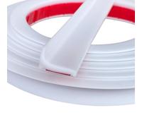 HYRYC Water Stop Shower Barrier, 2.6m x 1.2cm x 2cm, White Silicone, Self-Adhesive, Folding, Suitable for Shower Enclosure or Bath Sink