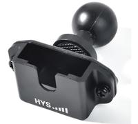 HYS 1'' Ball Mount Base with Belt Clip/Round Knob Holder for Handheld CB Radio&Romote Speaker Mic, 1'' TPU Ball Adapter Compatible with RAM Mounts B Size 1 Inch Ball Double Socket Arm