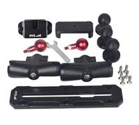 HYS 7.47" Drill Base Mounting Systems for Car/Truck/Kayak/Wall/Desk Rail Accessories, 3pcs 1" Ball W/T-Bolt for Phone/GPS/Logger/Walkie Talkie Electronic Device Holder (YU03-1P-1A)