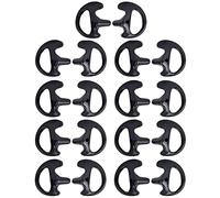 HYS 9 Pairs Black Medium Earmold Earbud Ear Insert Replacement Security Acoustic Tube Ear Piece for Coil Tube Surveillance Listen Only & Radio Earpiece for Law Enforcement, Police Earpiece
