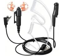 HYS Acoustic Tube Earpiece with Microphone, Compatible for Motorola N70, N50, N30, R7, ION and MXP600, Headset with PTT for Police, Security, Industrial Use (806-R7)