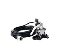 HYS Car Antenna Mount Stainless Steel Car Clip Mount Trunk Lid Hatchback Mount Bracket Adjustable Angle with SO239 to PL-259 connector,16.4Ft of RG-58 Coax Cable