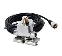 HYS Car Vehicle Mounted Mount Stainless Steel Antenna Car Clip Aerial Hatchback Mounted Walkie-talkie Radio Antenna Compatible With 6.4Ft of RG-58 Coax Cable