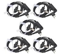 HYS Covert Acoustic Tube Earpiece Walkie Talkie Headset with Mic Compatible With Motorola CP040 DP1400 GP68 GP88 GP300 CT150 Pro1150 Hyera 2 Way Radio(5 Pack)