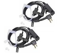 HYS Covert Acoustic Tube Security Bodyguard Earpiece Headset PTT Mic Compatible With Motorola CP040 DP1400 GP68 GP88 GP300 CT150 Pro1150 Hyera Midland 2 Way Radio (TB06-2)