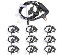 HYS Covert Acoustic Tube Security Bodyguard Earpiece Headset PTT Mic Compatible With Motorola CP040 DP1400 GP68 GP88 GP300 CT150 Pro1150 Hyera Midland 2 Way Radio (TB06-10)